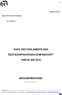 WAHL DES PARLAMENTS DER DEUTSCHSPRACHIGEN GEMEINSCHAFT VOM 26. MAI 2019 BEKANNTMACHUNG