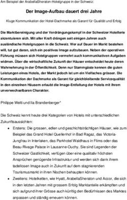 Der Image-Aufbau dauert drei Jahre