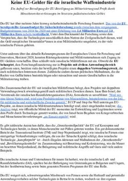 Keine EU-Gelder f&uuml;r die israelische Waffenindustrie