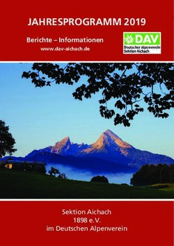 JAHRESPROGRAMM 2019 Berichte - Informationen - Sektion Aichach 1898 e.V. im Deutschen Alpenverein - Sektion Aichach 1898 eV
