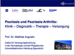 Psoriasis und Psoriasis-Arthritis: Klinik - Diagnostik - Therapie - Versorgung Prof. Dr. Matthias Augustin