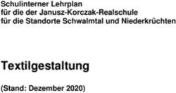 Textilgestaltung Schulinterner Lehrplan für die der Janusz-Korczak-Realschule für die Standorte Schwalmtal und Niederkrüchten