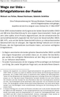Wege zur Unia - Erfolgsfaktoren der Fusion