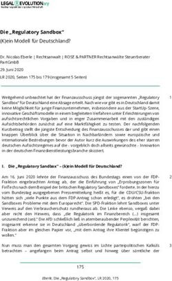 Die "Regulatory Sandbox" - (K)ein Modell für Deutschland?