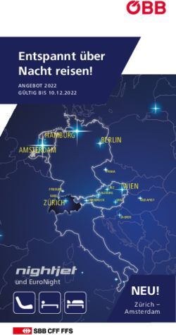 NEU! Z&uuml;rich - Amsterdam - Entspannt &uuml;ber Nacht reisen! - SBB