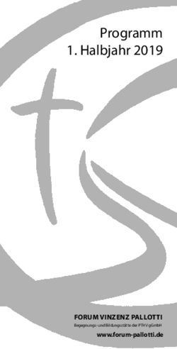 Programm 1. Halbjahr 2019 - FORUM VINZENZ PALLOTTI www.forum-pallotti.de Begegnungs- und Bildungsstätte der PTHV gGmbH
