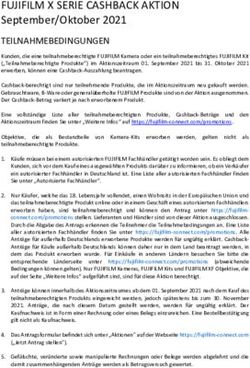 FUJIFILM X SERIE CASHBACK AKTION - September/Oktober 2021