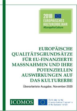 EUROPÄISCHE QUALITÄTSGRUNDSÄTZE FÜR EU-FINANZIERTE MASSNAHMEN UND IHRE POTENZIELLEN AUSWIRKUNGEN AUF DAS KULTURERBE - Überarbeitete Ausgabe ...