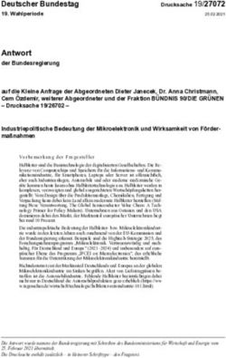 Antwort der Bundesregierung - Deutscher Bundestag