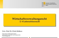 Wirtschaftsverwaltungsrecht - 8 Ladenschlussrecht Univ.-Prof. Dr. Ulrich Stelkens