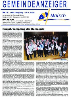 GEMEINDE ANZEIGER Nr. 3 108. Jahrgang 16.1.2020 - Gemeinde Malsch