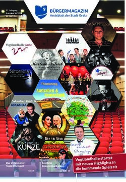 BÜRGERMAGAZIN Amtsblatt der Stadt Greiz - Vogtlandhalle startet mit neuen Highlights in die kommende Spielzeit