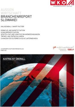 AUSSEN WIRTSCHAFT BRANCHENREPORT SLOWAKEI - Go-International