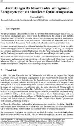 Auswirkungen des Klimawandels auf regionale Energiesysteme ein r&auml;umlicher Optimierungsansatz