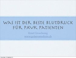 Was ist der beste Blutdruck für pAVK Patienten - Ernst Groechenig www.gefaessmedizin.ch