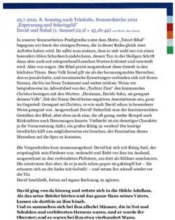 25.7.2021, 8. Sonntag nach Trinitatis, Sommerkirche 2021 "Erpressung und Schutzgeld"