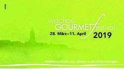 2019 28. März - 11. April - Weltklasse-Chefs und -Winzer in der Welterberegion - Wachau Gourmet Festival