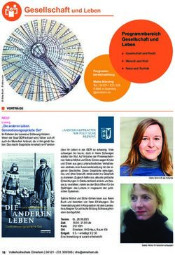 Gesellschaft und Leben - vhs Elmshorn