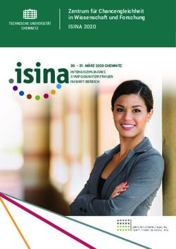 Zentrum f&uuml;r Chancengleichheit in Wissenschaft und Forschung - ISINA 2020