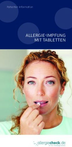 ALLERGIE-IMPFUNG MIT TABLETTEN - Allergiecheck