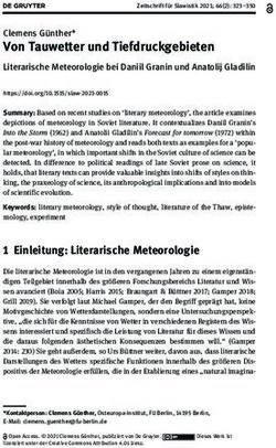 Von Tauwetter und Tiefdruckgebieten - Clemens G&uuml;nther* - De Gruyter