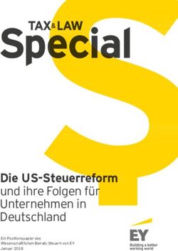 Die US-Steuerreform und ihre Folgen f&uuml;r Unternehmen in Deutschland - Ein Positionspapier des Wissenschaftlichen Beirats Steuern von EY Januar 2018