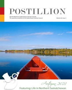 Autumn 2021 - POSTILLION - Featuring: Life in Northern Saskatchewan - Saskatchewan German Council