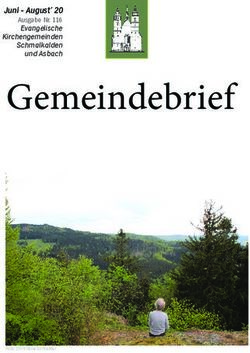 Gemeindebrief Juni - August 20 - Ausgabe Nr. 116 - Evangelische Kirchengemeinde Schmalkalden