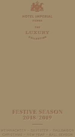 FESTIVE SEASON 2018/2019 - WEIHNACHTEN - SILVESTER - BALLSAISON CHRISTMAS - NEW YEAR - BALL SEASON