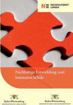 Nachhaltige Entwicklung und Institution Schule