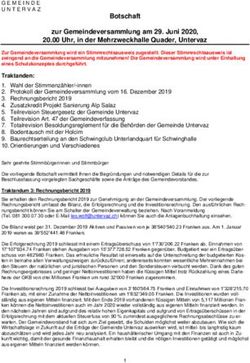 Botschaft zur Gemeindeversammlung am 29. Juni 2020, 20.00 Uhr, in der Mehrzweckhalle Quader, Untervaz