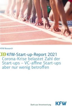 KFW-START-UP-REPORT 2021 CORONA-KRISE BELASTET ZAHL DER START-UPS - VC-AFFINE START-UPS ABER NUR WENIG BETROFFEN - KFW RESEARCH - DPAQ.DE
