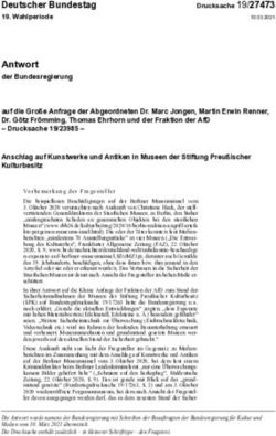Antwort der Bundesregierung - Deutscher Bundestag