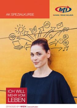 AK SPEZIALKURSE - 2019/2020 BFI WIEN | www.bfi.wien