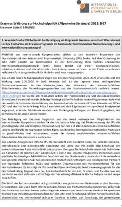 Erasmus Erkl&auml;rung zur Hochschulpolitik (Allgemeine Strategie) 2021-2027 Erasmus+ Code: D BERLIN32