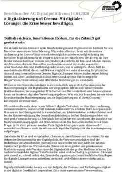 Beschluss der AG Digitalpolitik vom 14.04.2020 " Digitalisierung und Corona: Mit digitalen L&ouml;sungen die Krise besser bew&auml;ltigen - GR&Uuml;NE ...