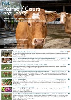 Kurse / Cours 2021 2022 - Weiterbildungsangebot der Biobewegung Offre de formation continue du mouvement bio - Bioaktuell.ch