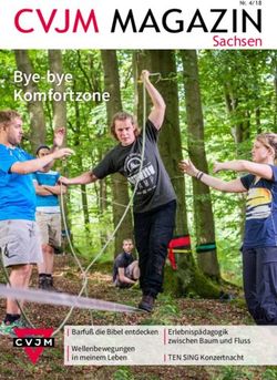 CVJM MAGAZIN Bye-bye Komfortzone - Sachsen - CVJM Sachsen