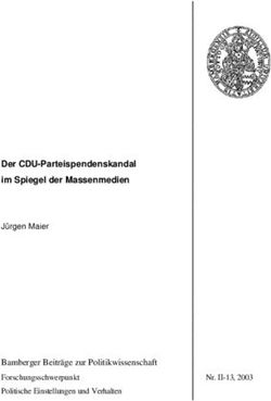 Der CDU-Parteispendenskandal im Spiegel der Massenmedien - Bamberger Beiträge zur Politikwissenschaft Forschungsschwerpunkt Politische ...