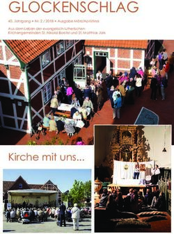 GLOCKENSCHLAG - Kirche mit uns - Jahrgang Nr. 2 / 2018 Ausgabe M&auml;rz/April/Mai - St. Nikolai Kirche Borstel