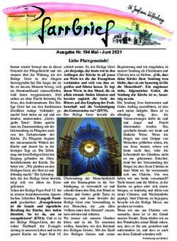 Ausgabe Nr. 194 Mai Juni 2021 - Liebe Pfarrgemeinde!