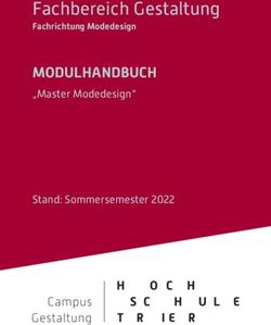 Fachbereich Gestaltung - Fachrichtung Modedesign MODULHANDBUCH - Hochschule Trier