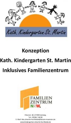 Konzeption Kath. Kindergarten St. Martin Inklusives Familienzentrum