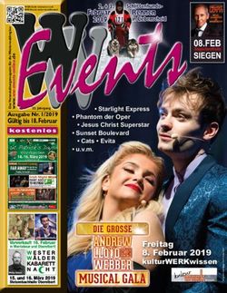 Gültig bis 18. Februar - Ausgabe Nr. 1/2019 22. Jahrgang - WW-Events