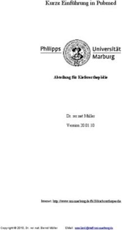 Kurze Einführung in Pubmed - Abteilung für Kieferorthopädie Dr. rer.nat Müller Version 20.01.10