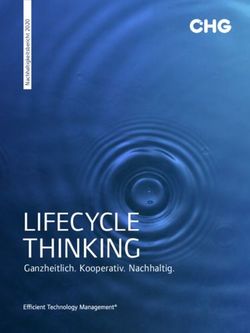 THINKING LIFECYCLE Ganzheitlich. Kooperativ. Nachhaltig - Chg-Meridian