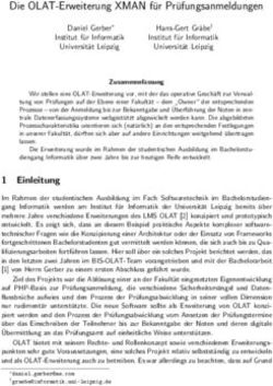Die OLAT-Erweiterung XMAN f ur Pr ufungsanmeldungen