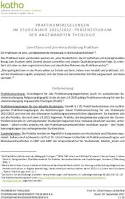 PRAKTIKUMSREGELUNGEN IM STUDIENJAHR 2021/2022: PR&Auml;SENZSTUDIUM DER ANGEWANDTEN THEOLOGIE