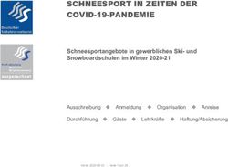 SCHNEESPORT IN ZEITEN DER COVID-19-PANDEMIE