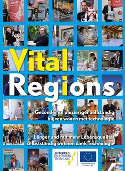 Vital Regions Gezonder en plezieriger zelfstandig blijven wonen met technologie Länger und mit mehr Lebensqualität selbstständig wohnen dank ...